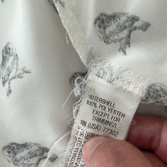 Zara Owl Print Button Up Blouse Size XS - Picture 8 of 8